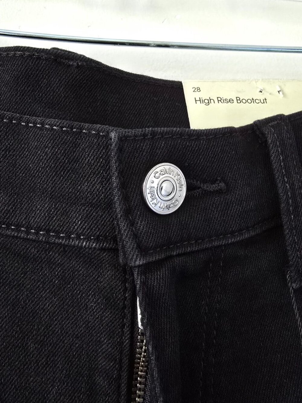 Calvin Klein High Rise Bootcut Jeans 28 Black NWT - Picture 8 of 9